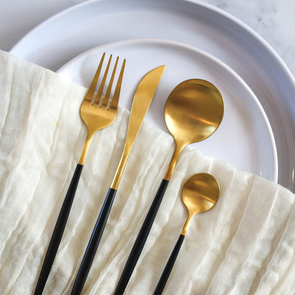 Black Gold Drip Cutlery