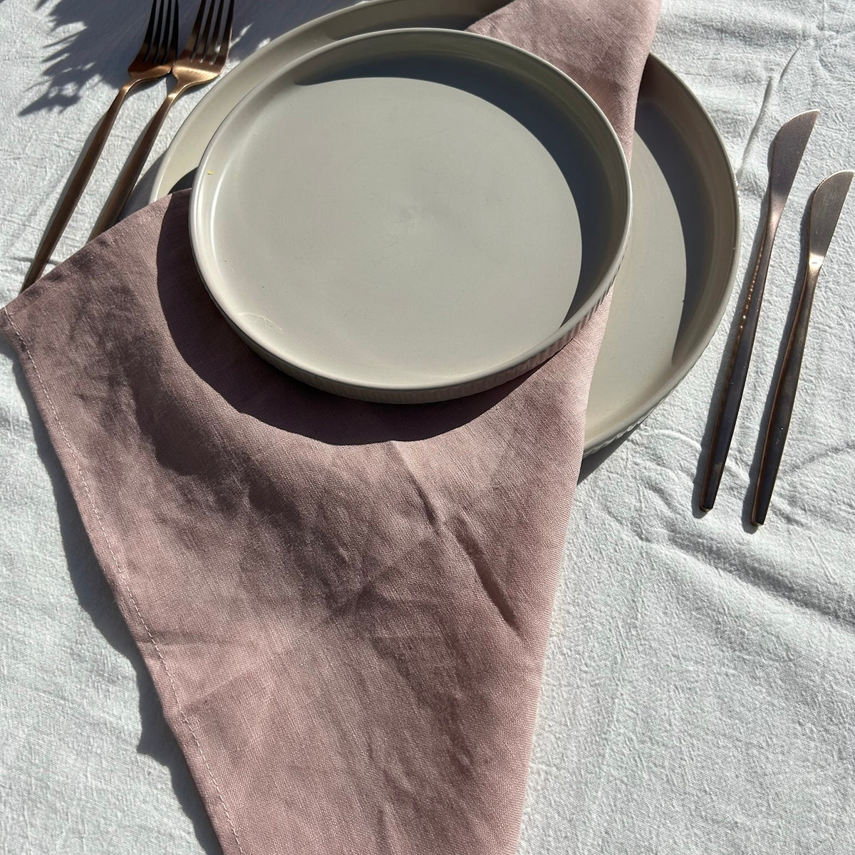 Dusty Pink 100% Linen Napkins