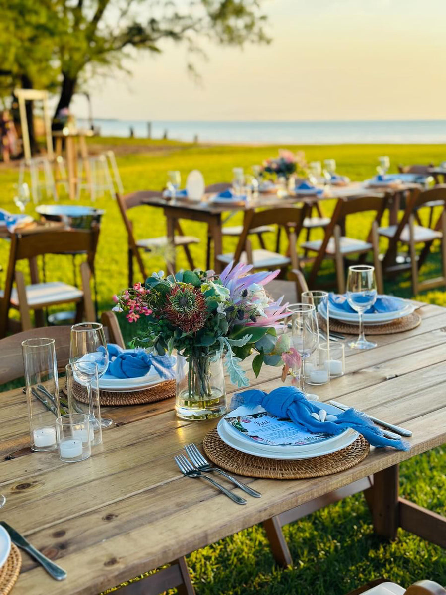 French Blue Rustic Cotton Napkins