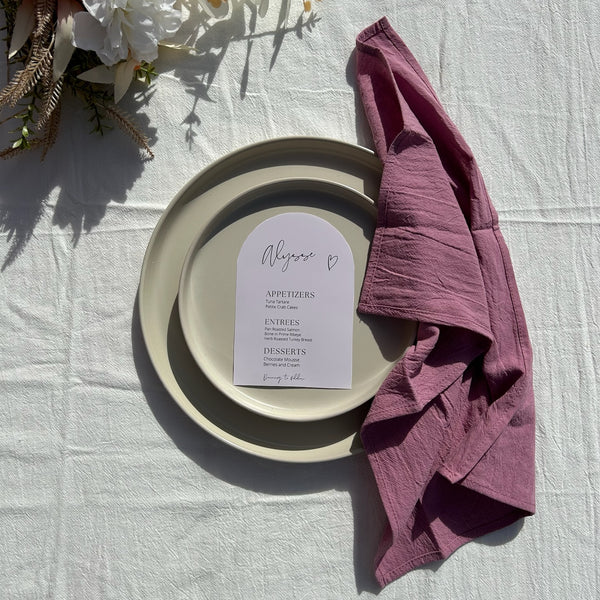 Hire Rustic Seamed Cotton Napkins