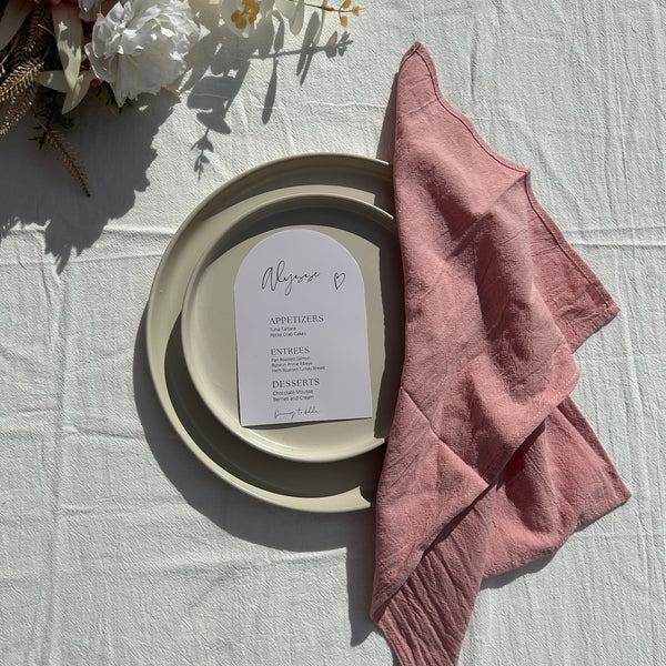 Hire Rustic Seamed Cotton Napkins