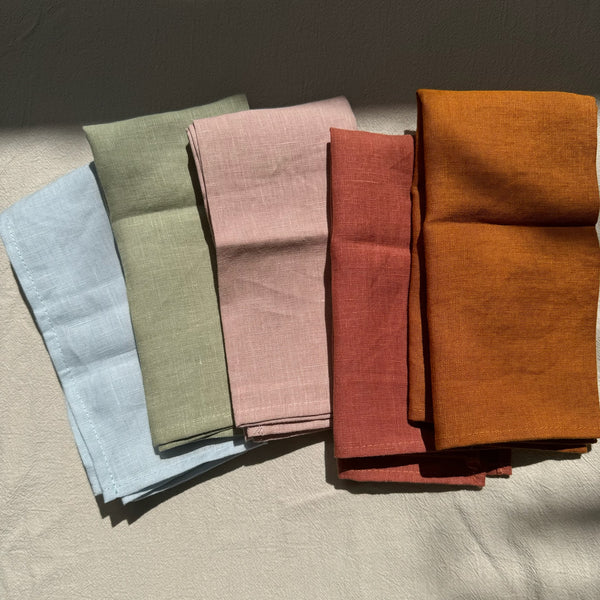 Sage Green 100% Linen Napkins