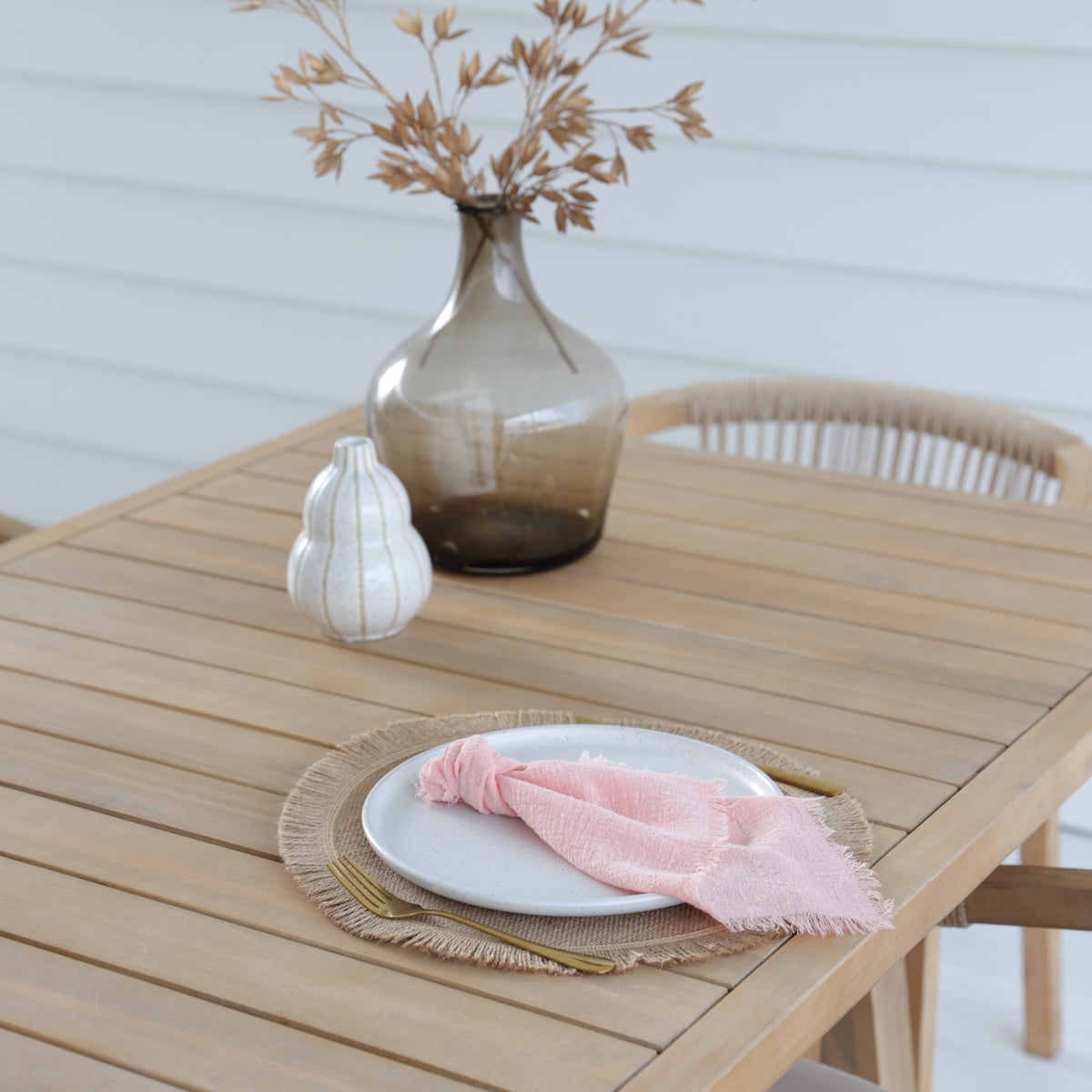 Blush Pink Rustic Cotton Napkins