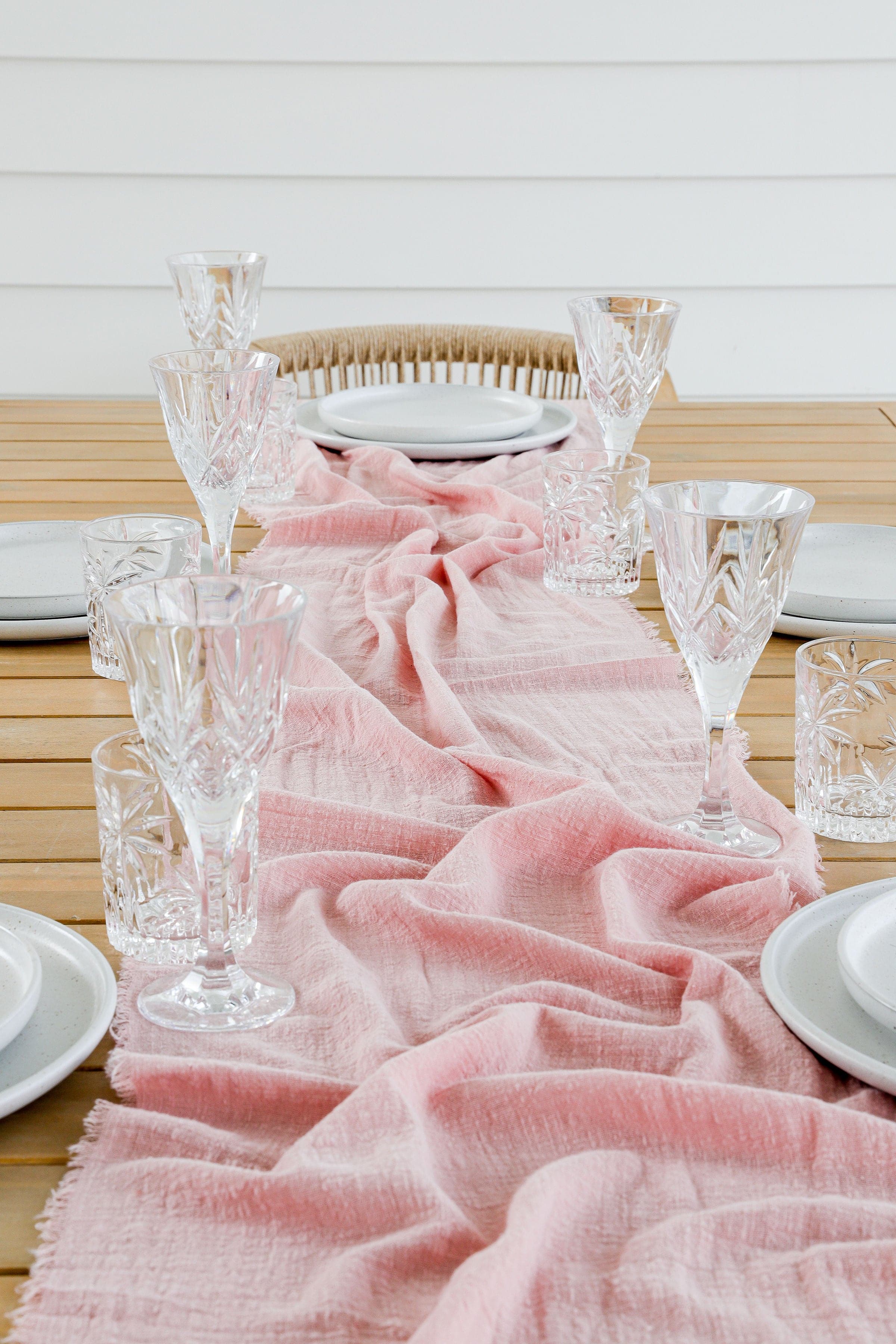 Pink authentic table runners