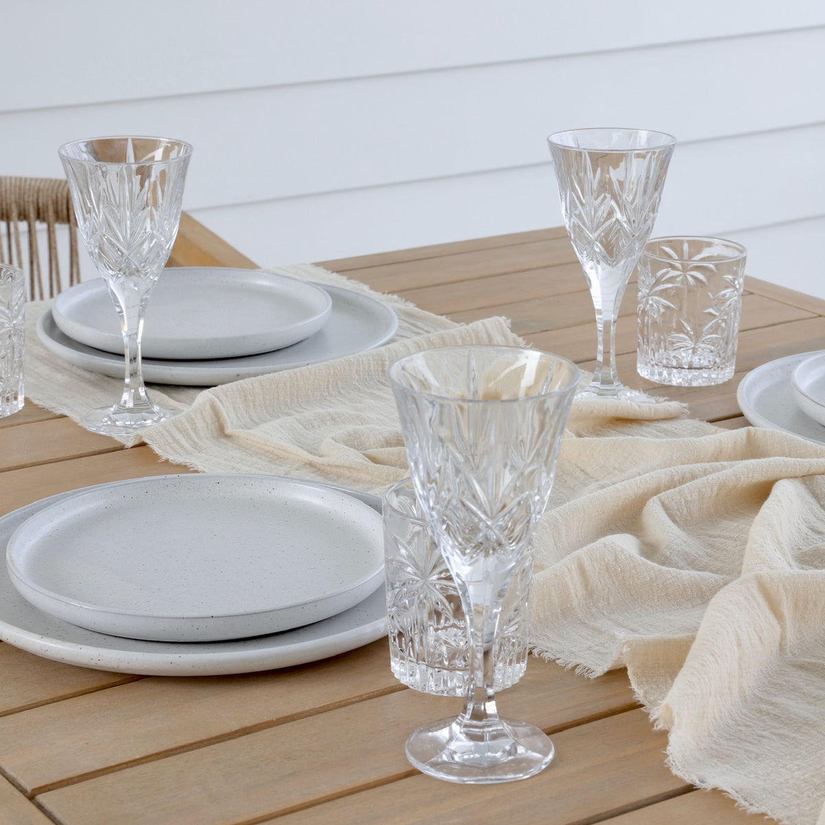 Oatmeal Rustic Cotton Table Runners - 3m