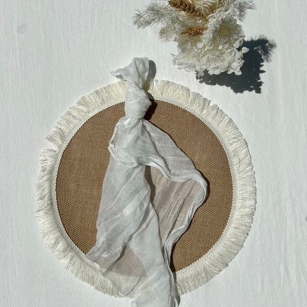 White Rustic Gauze Cheesecloth Napkins