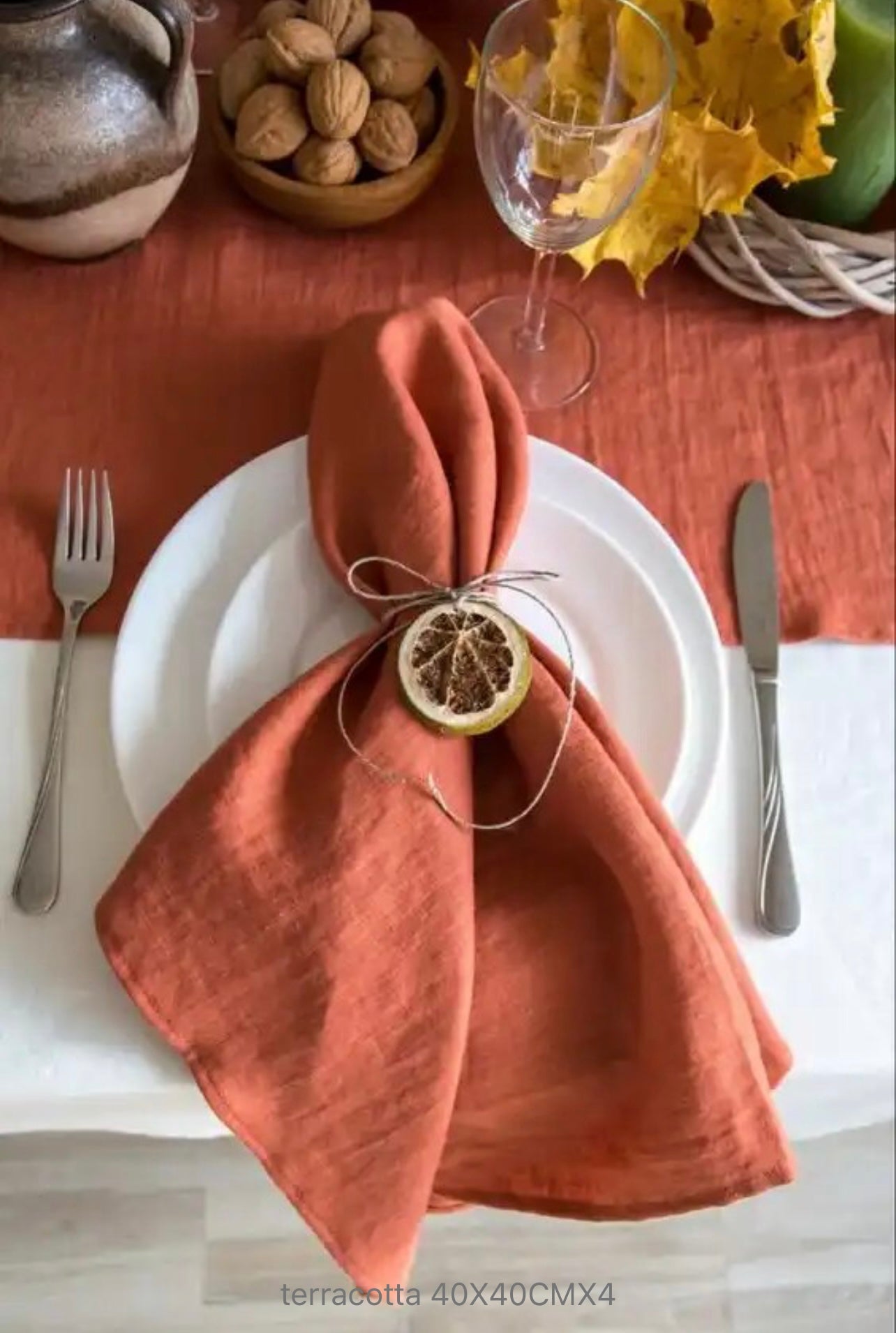 Linen Napkins – 100% French Flax – Stonewashed Pure Linen Cloth Napkins –  Mitered Corners – Set of 4 (Gray/White Stripe)