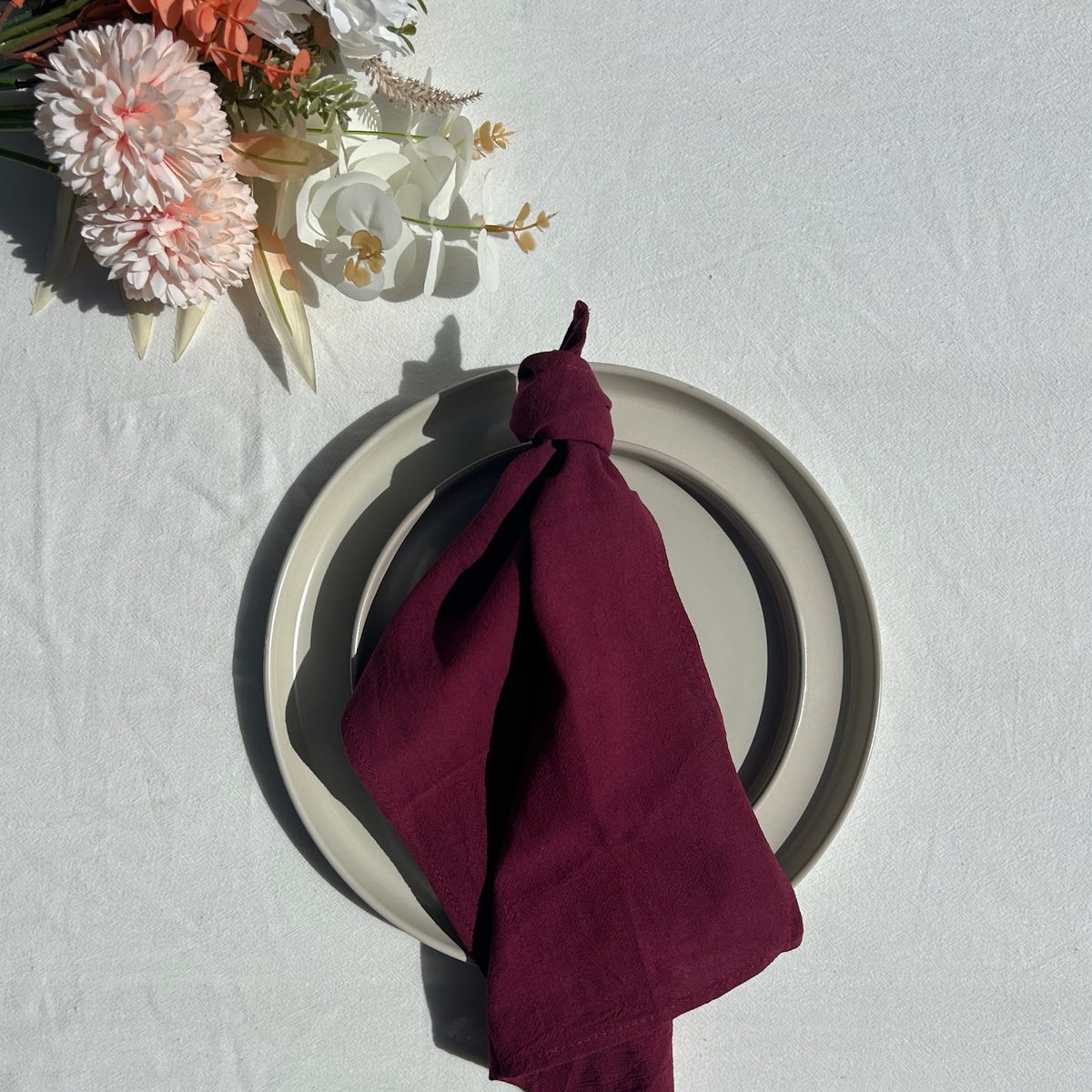 Hire Rustic Seamed Cotton Napkins