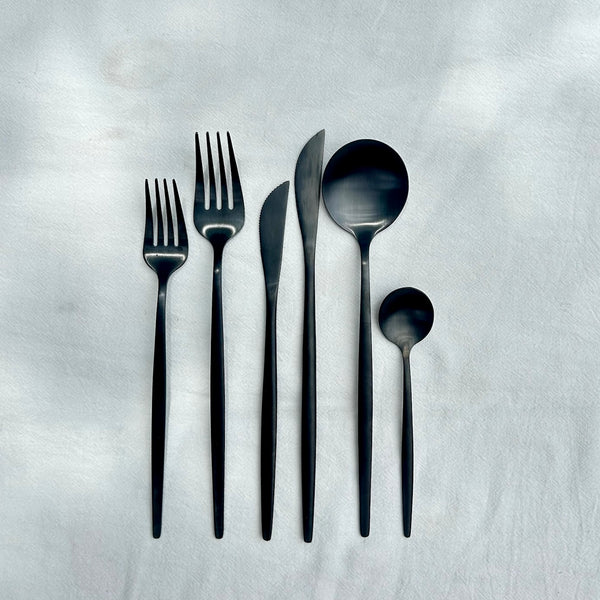 Matte Black Drip Cutlery