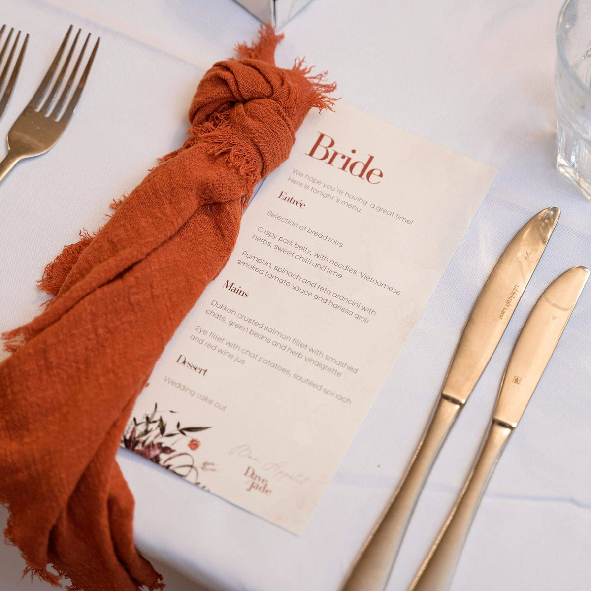 Rust Rustic Cotton Napkins