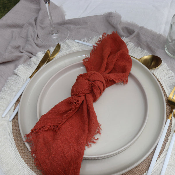 Terracotta Rustic Cotton Napkins