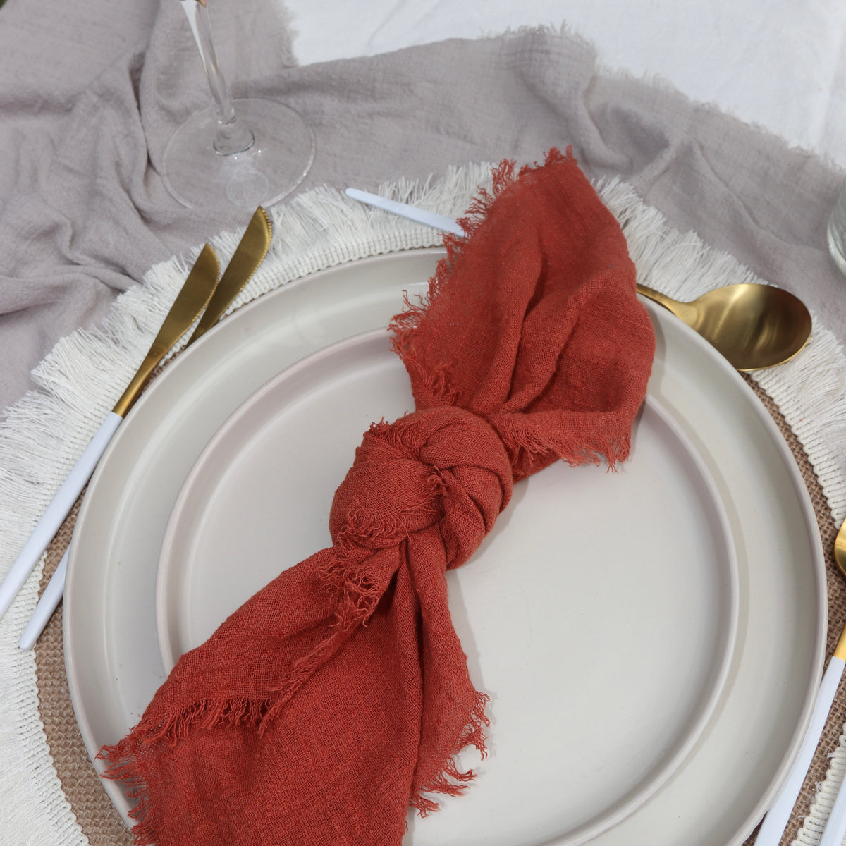 Terracotta Rustic Cotton Napkins