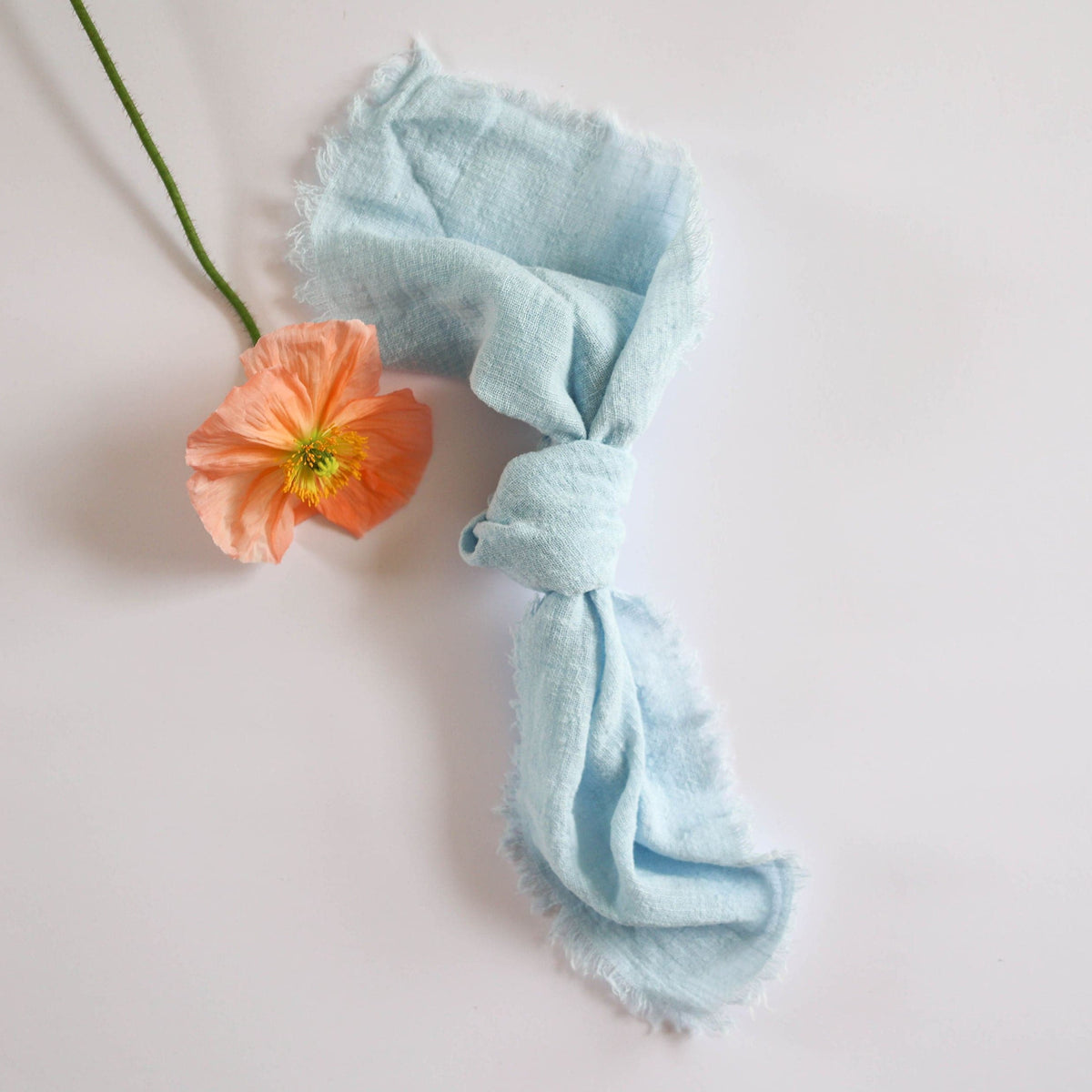 Baby Blue Rustic Cotton Napkins