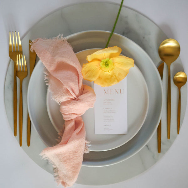 Blush Pink Rustic Cotton Napkins