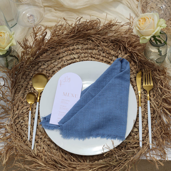 French Blue Rustic Cotton Napkins