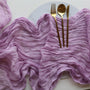 Purple Rustic Gauze Table Runners - 4m