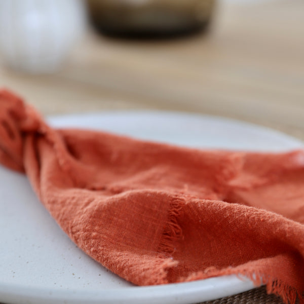 Rust Rustic Cotton Napkins