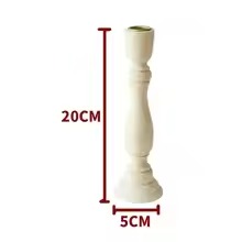 Vintage Wooden Candlestick Holder – Rustic Home & Wedding Décor