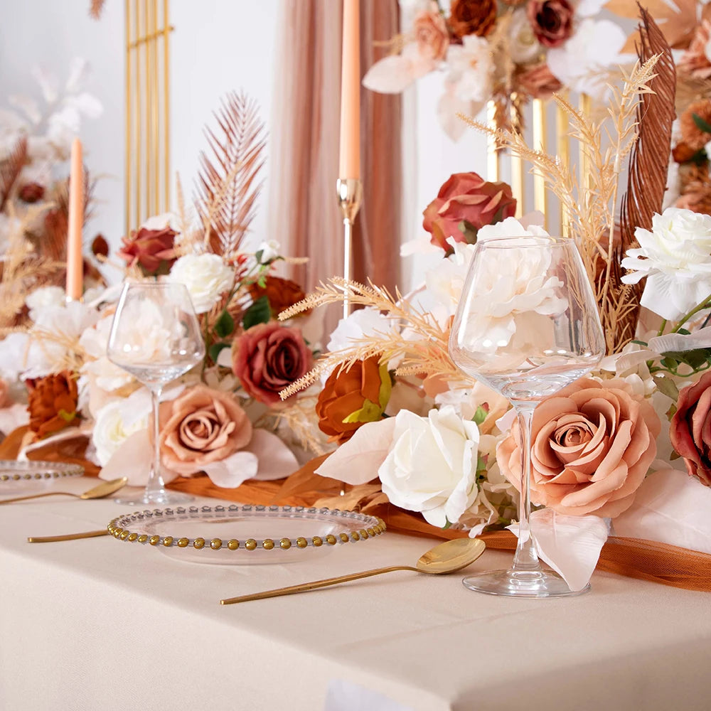 The Anna-  Rose Brown Silk Floral Arrangement