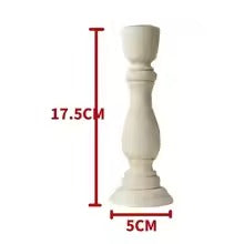 Vintage Wooden Candlestick Holder – Rustic Home & Wedding Décor