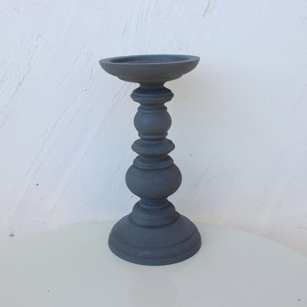 Rustic White Wooden Candlestick & Succulent Pot Tray – Elegant Décor