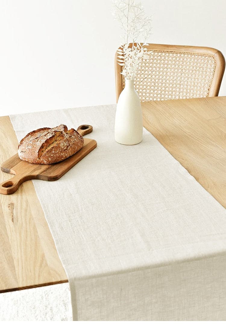 Light Grey 100% Pure Linen Table Runner- 3m
