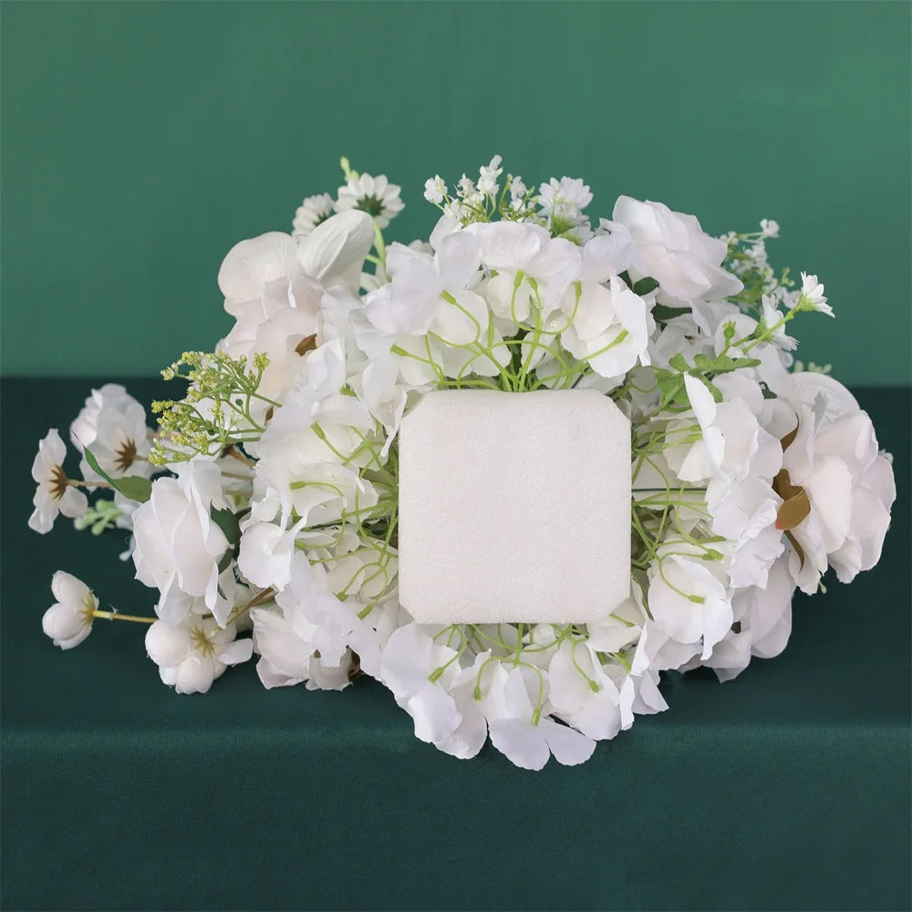 Harlow White Floral Silk Flower Centrepiece