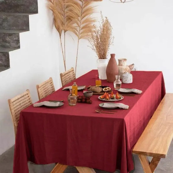 Red Christmas Tablecloth