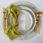 Olive Green Rustic Cotton Napkins