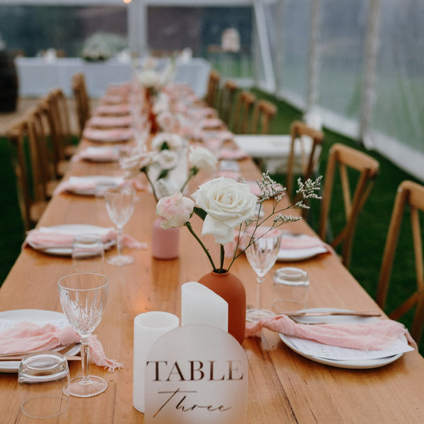 Blush Pink Rustic Cotton Napkins