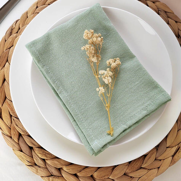 Sage Green Seamed Napkins