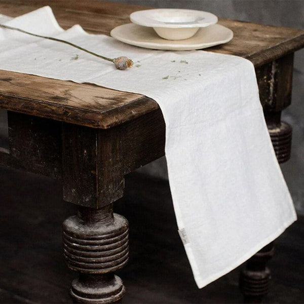 Light Grey 100% Pure Linen Table Runner- 3m